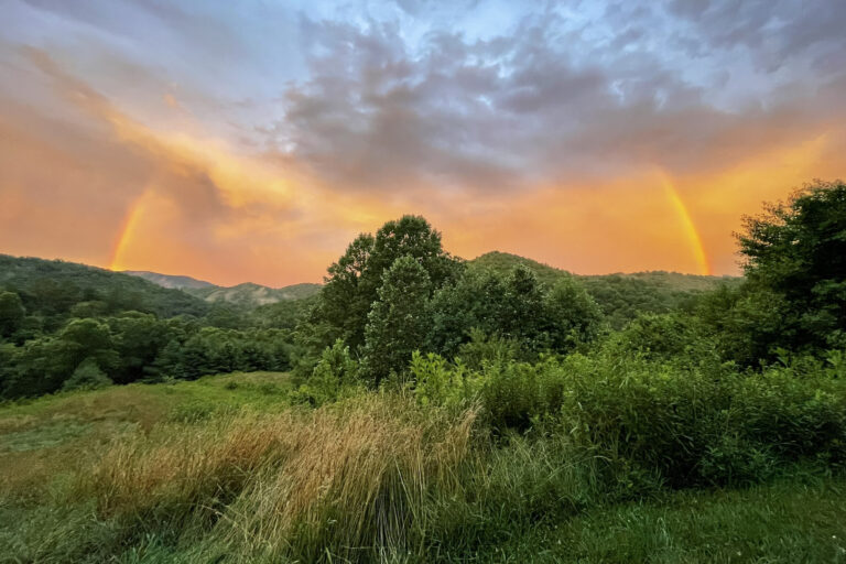 July 5 double rainbow - Valle Crucis, NC